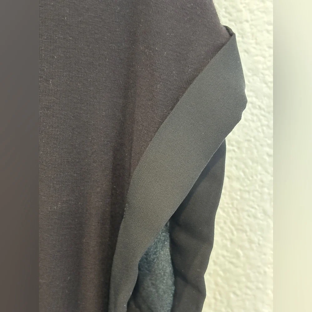 FORTUNE + IVY Women’s Black Helina Mixed Material Blouse - Size L - Picture 7 of 10